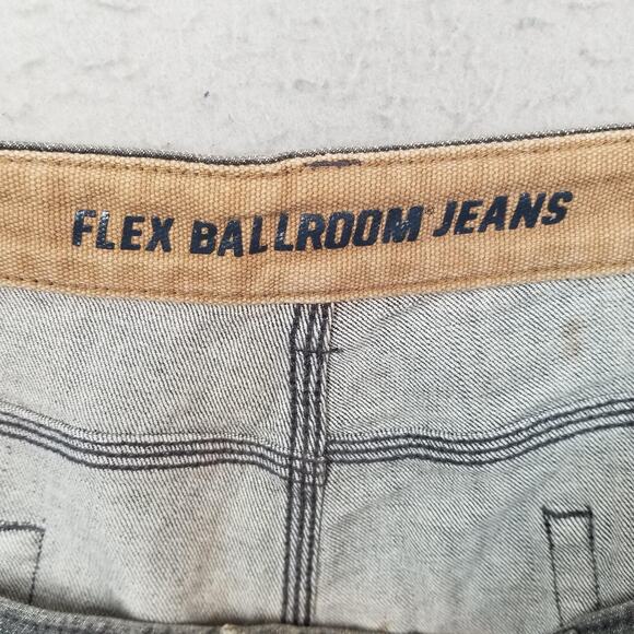 Duluth Trading Flex Ballroom Jeans Mens 46x30 Gray Stretch Denim Work Pants - Picture 10 of 11